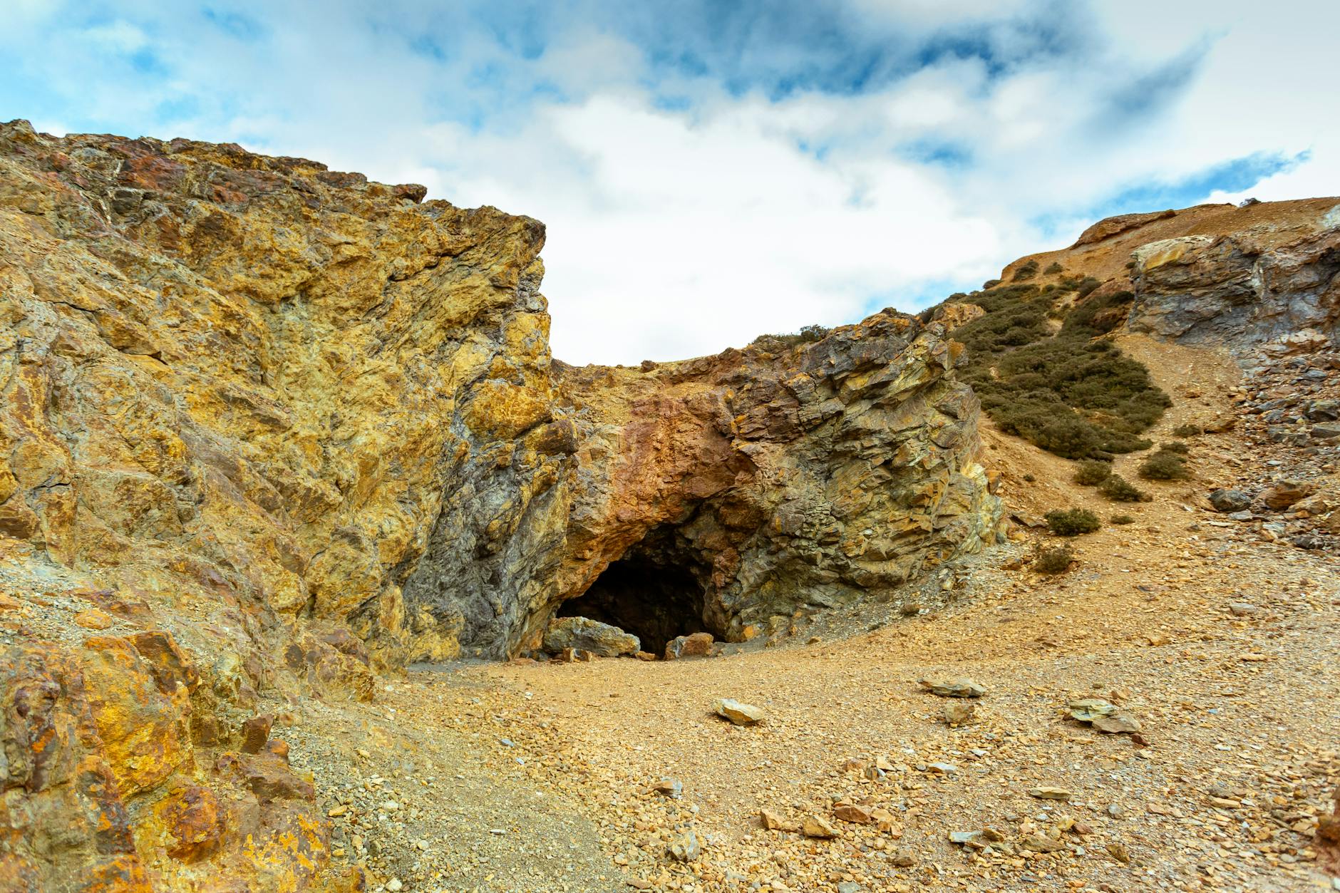 a cave in the parys mountain anglesey wales